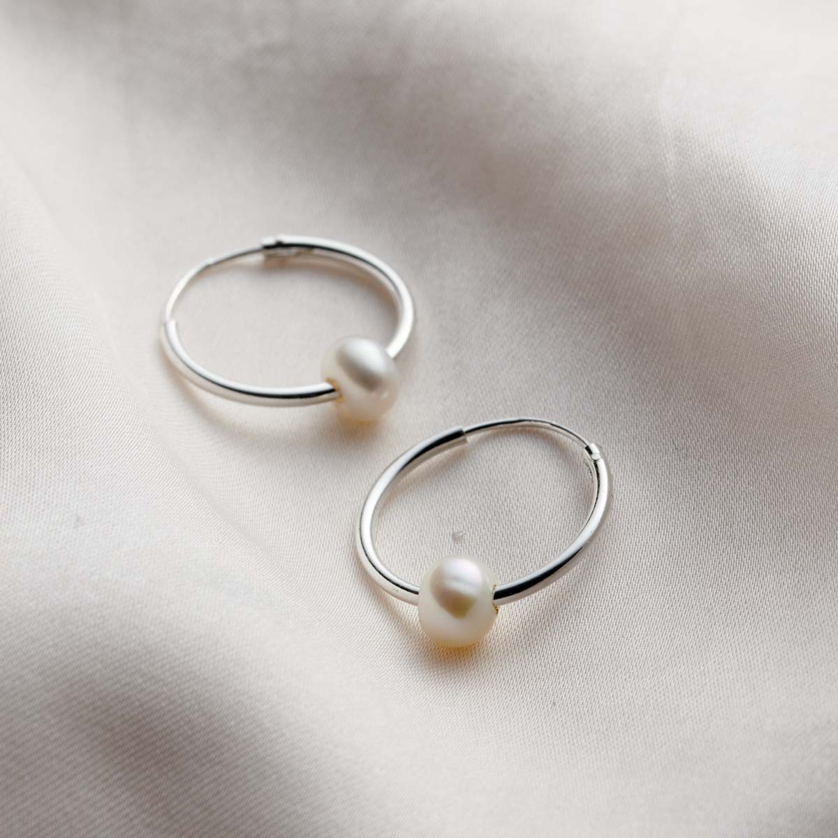 Pearl Hoop Earrings