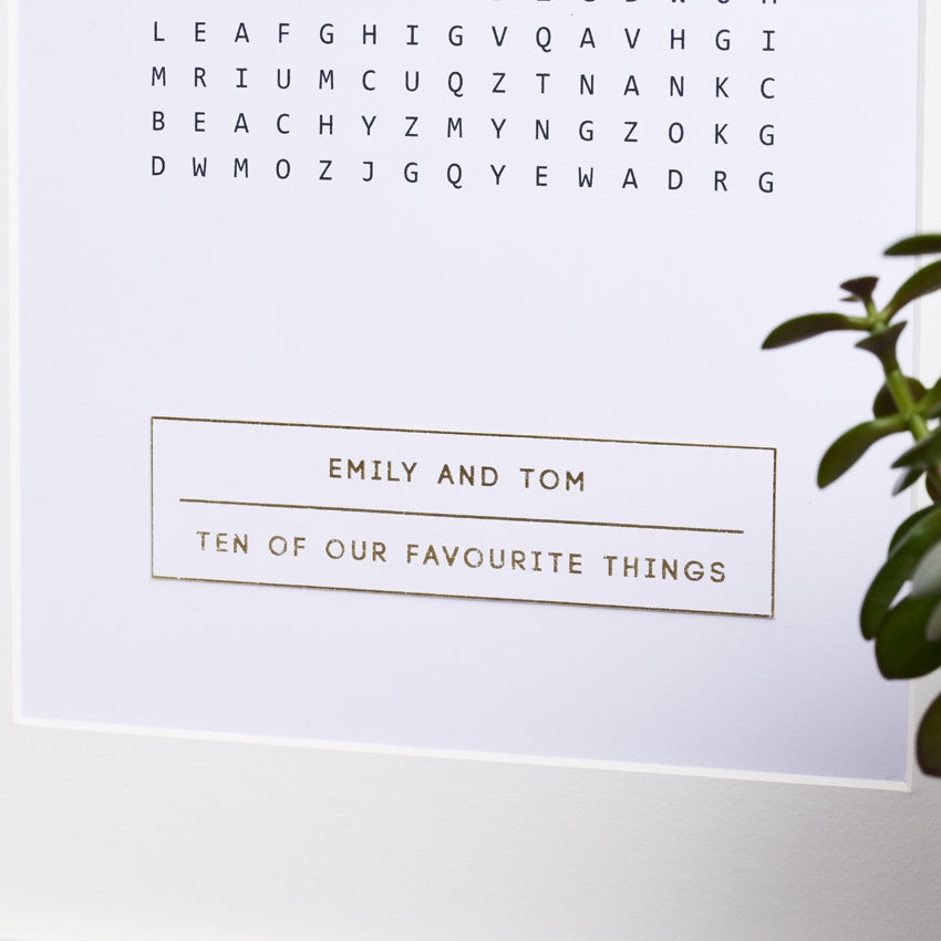 Personalised Word Search Print