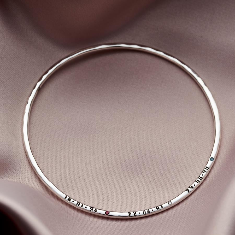 Personalised Birthstone Bangle