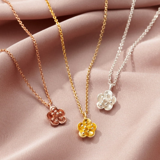 Mini Flower Charm Necklace