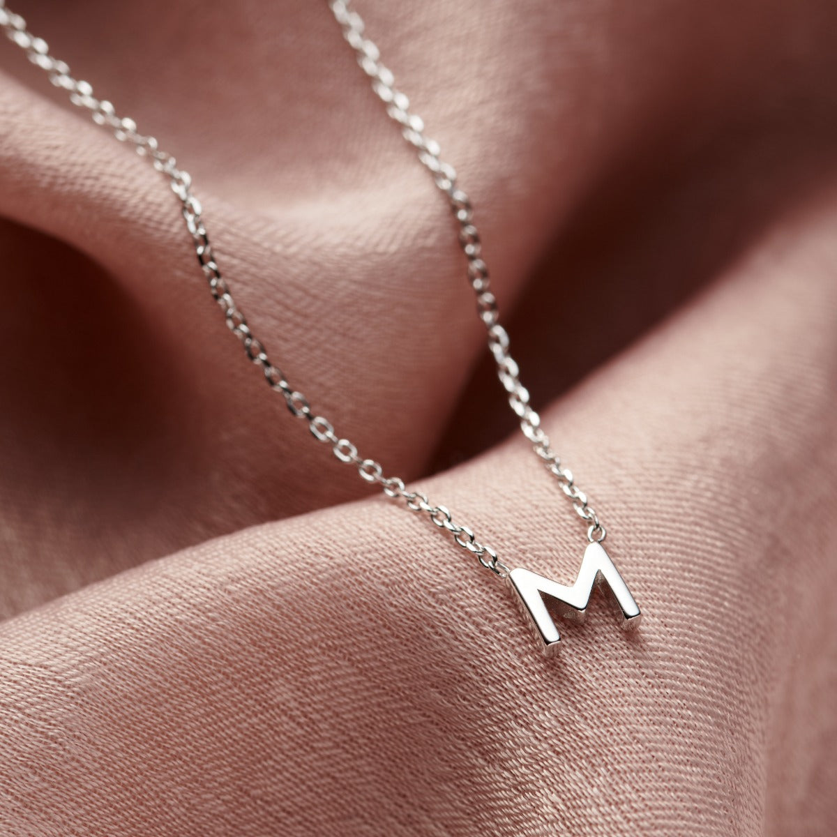 Petite Silver Initial Necklace