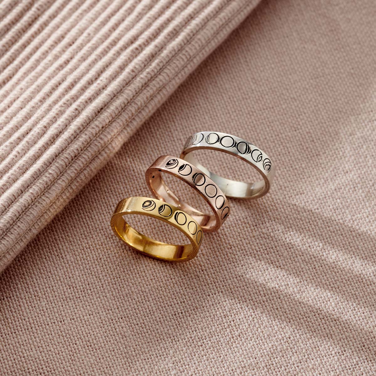 Personalised Phases Of The Moon Ring