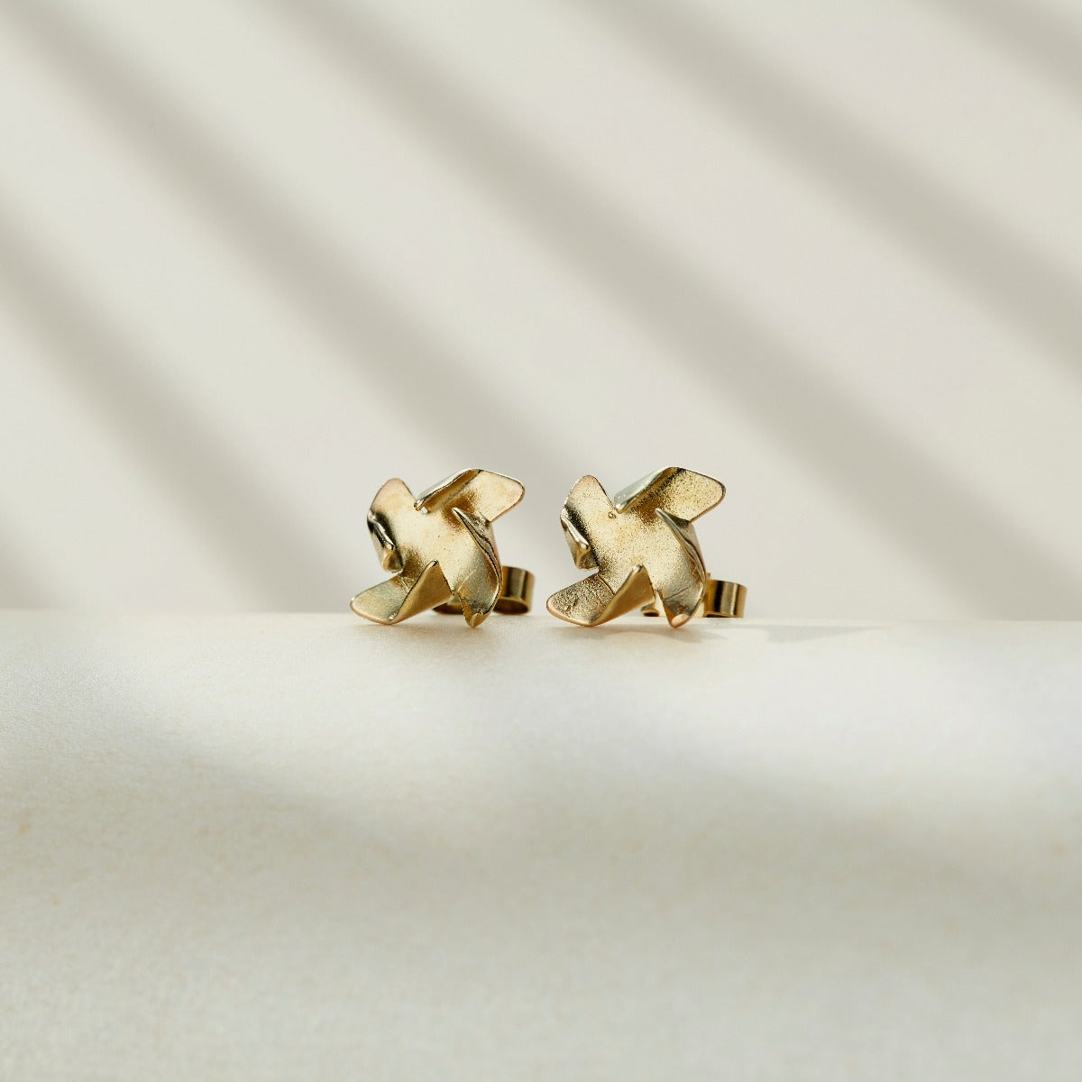 Origami Flower Stud Earrings