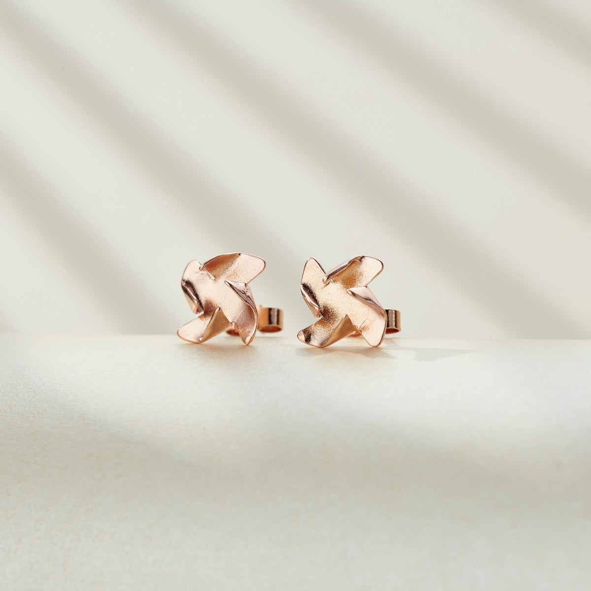 Origami Flower Stud Earrings