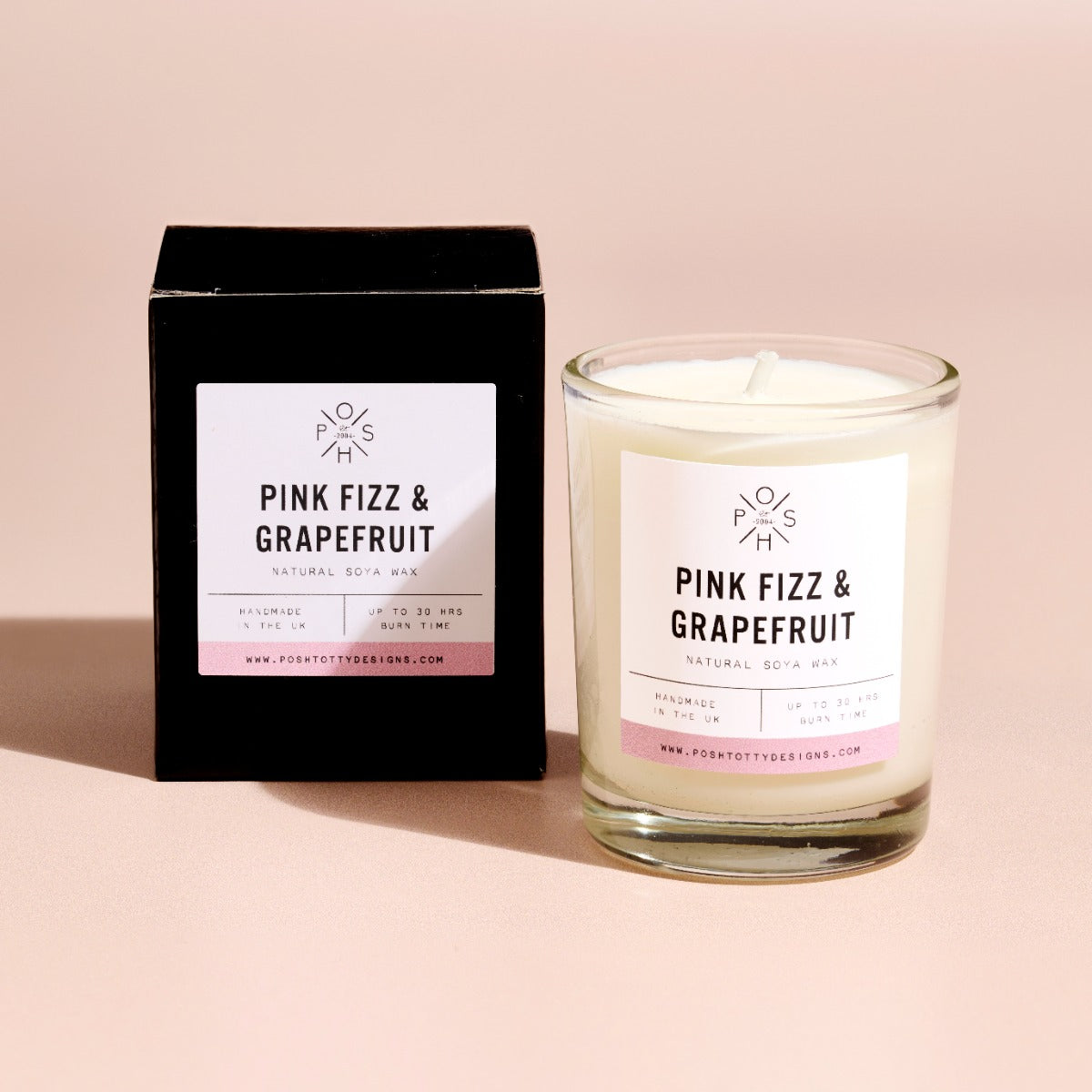 Pink Fizz & Grapefruit Scented Candle Small