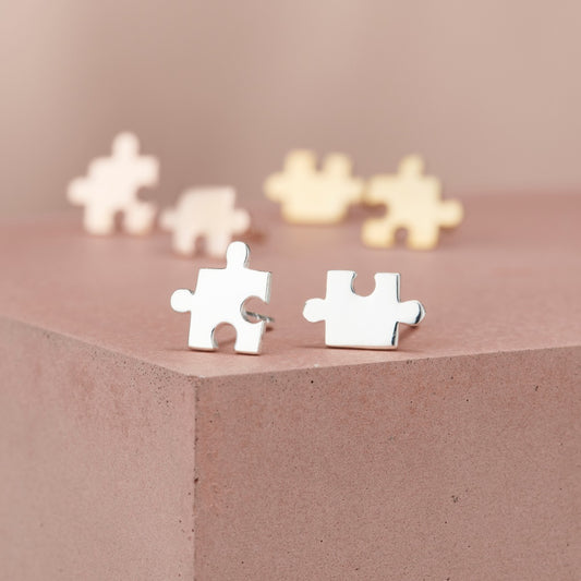 Jigsaw Stud Earrings