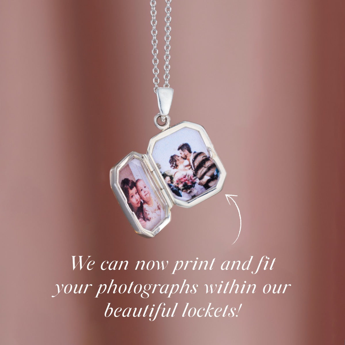 Personalised Rectangle Locket Necklace