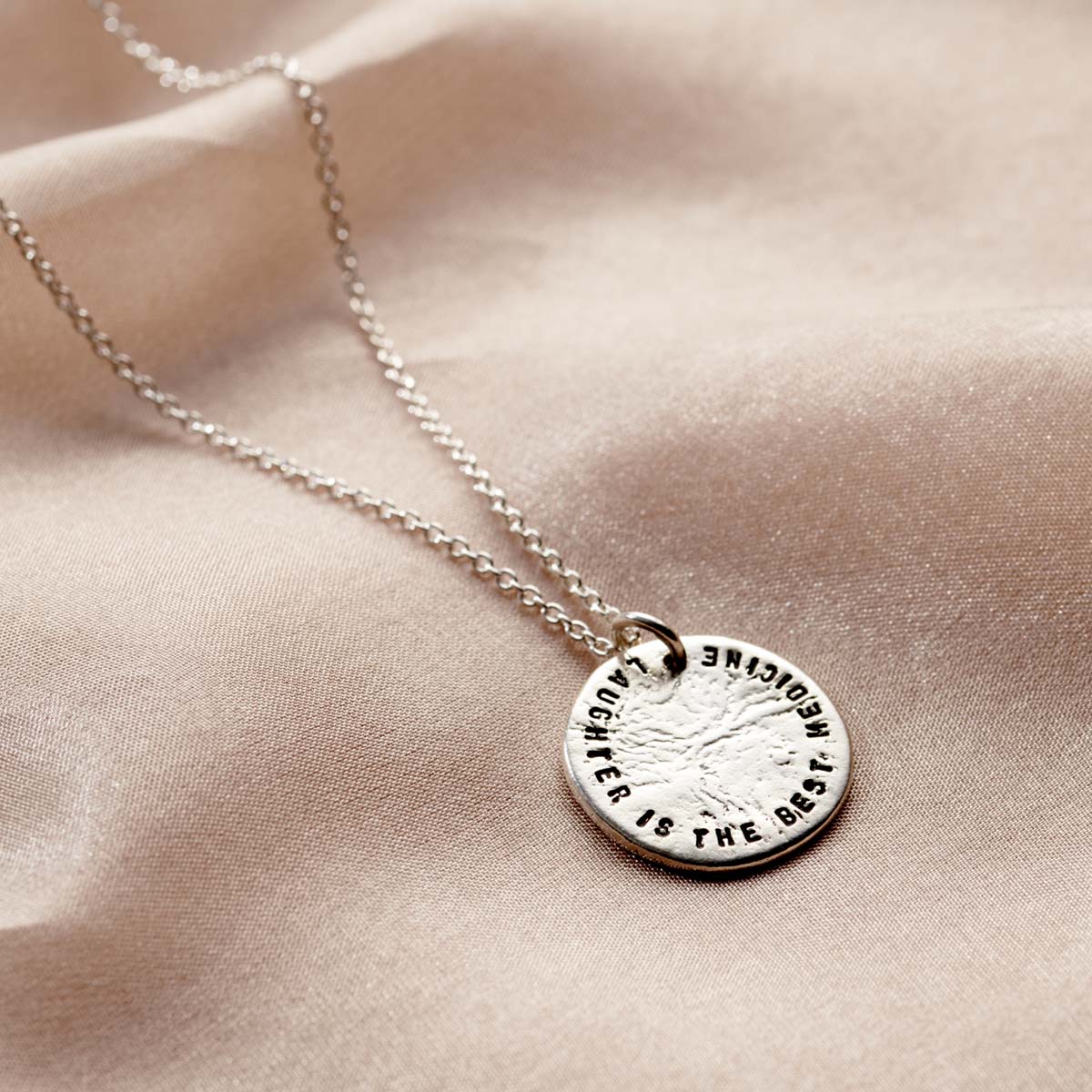 Personalised Molten Texture Disc Necklace