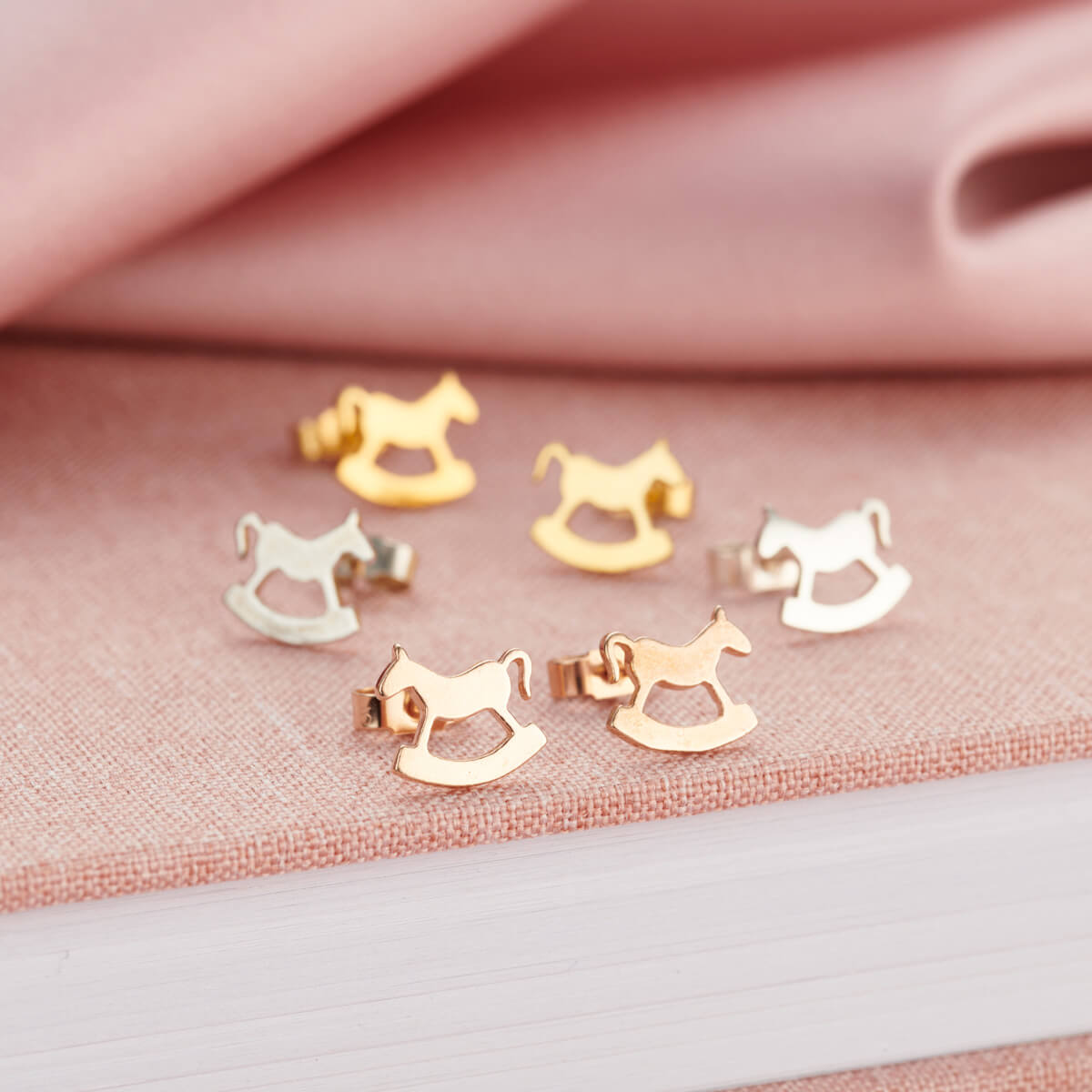 Silver Rockinghorse Charity Stud Earrings