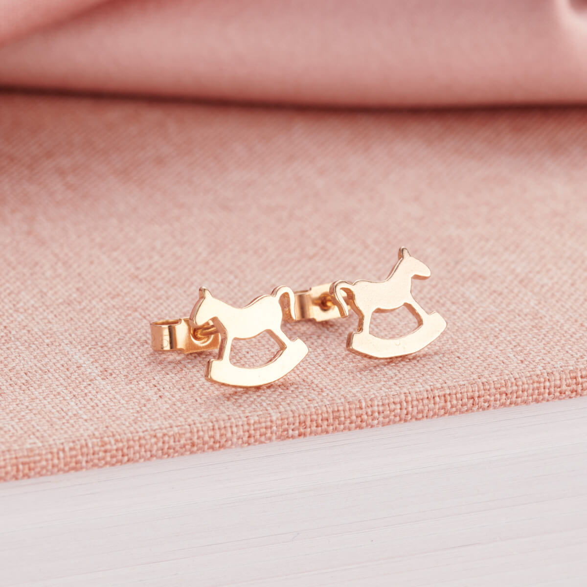 Silver Rockinghorse Charity Stud Earrings