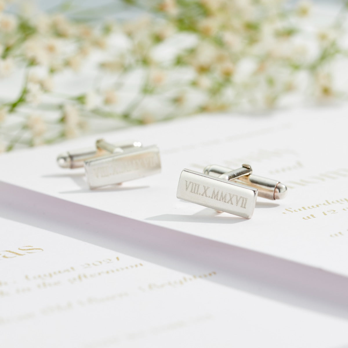 Wedding Day Roman Numeral Cufflinks