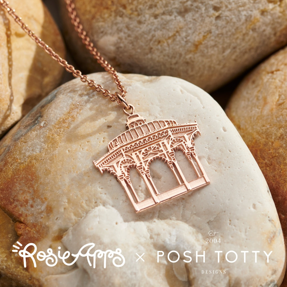 Personalised Brighton Bandstand Charm Necklace