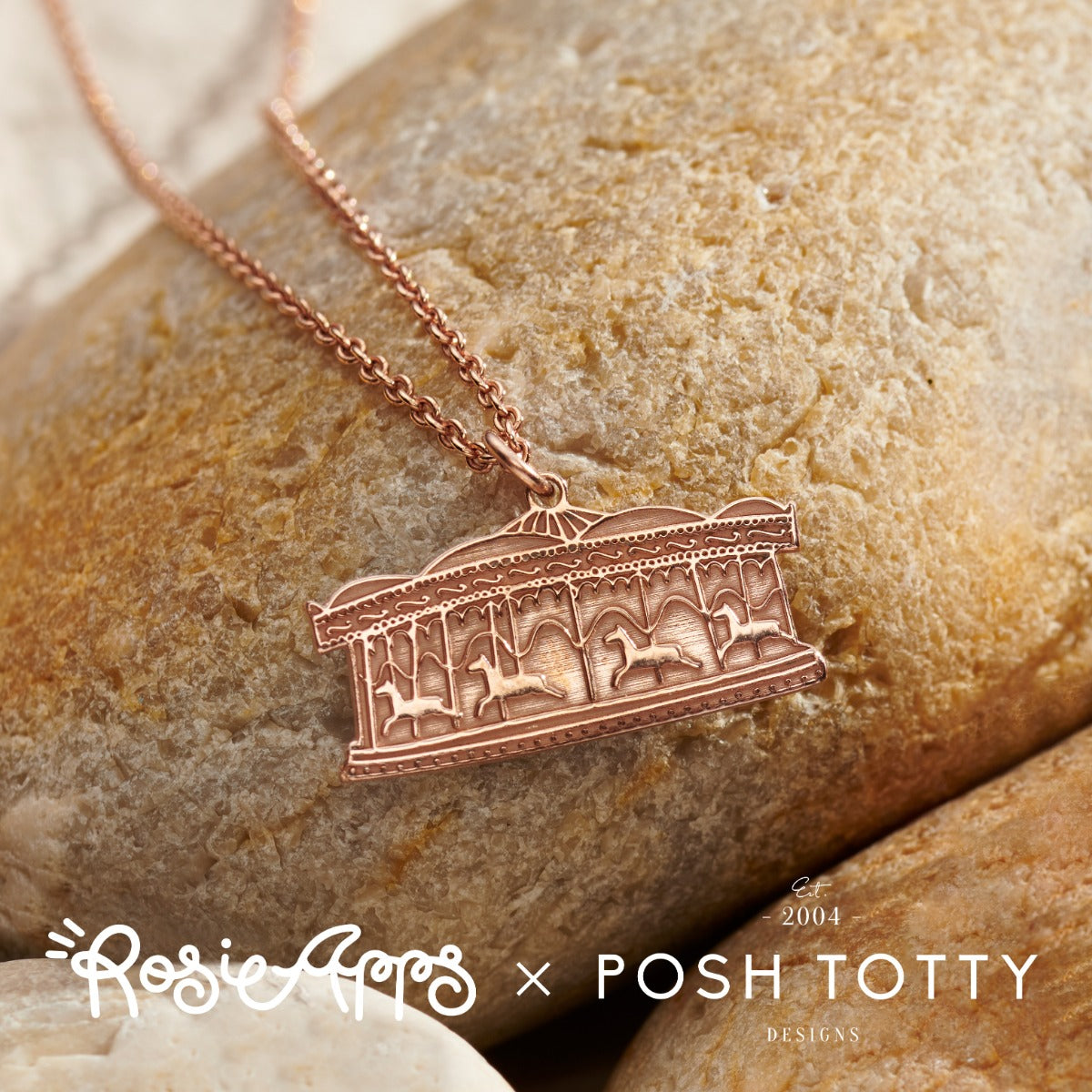 Personalised Brighton Carousel Charm Necklace