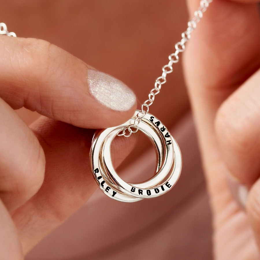 Personalised Russian Ring Necklace