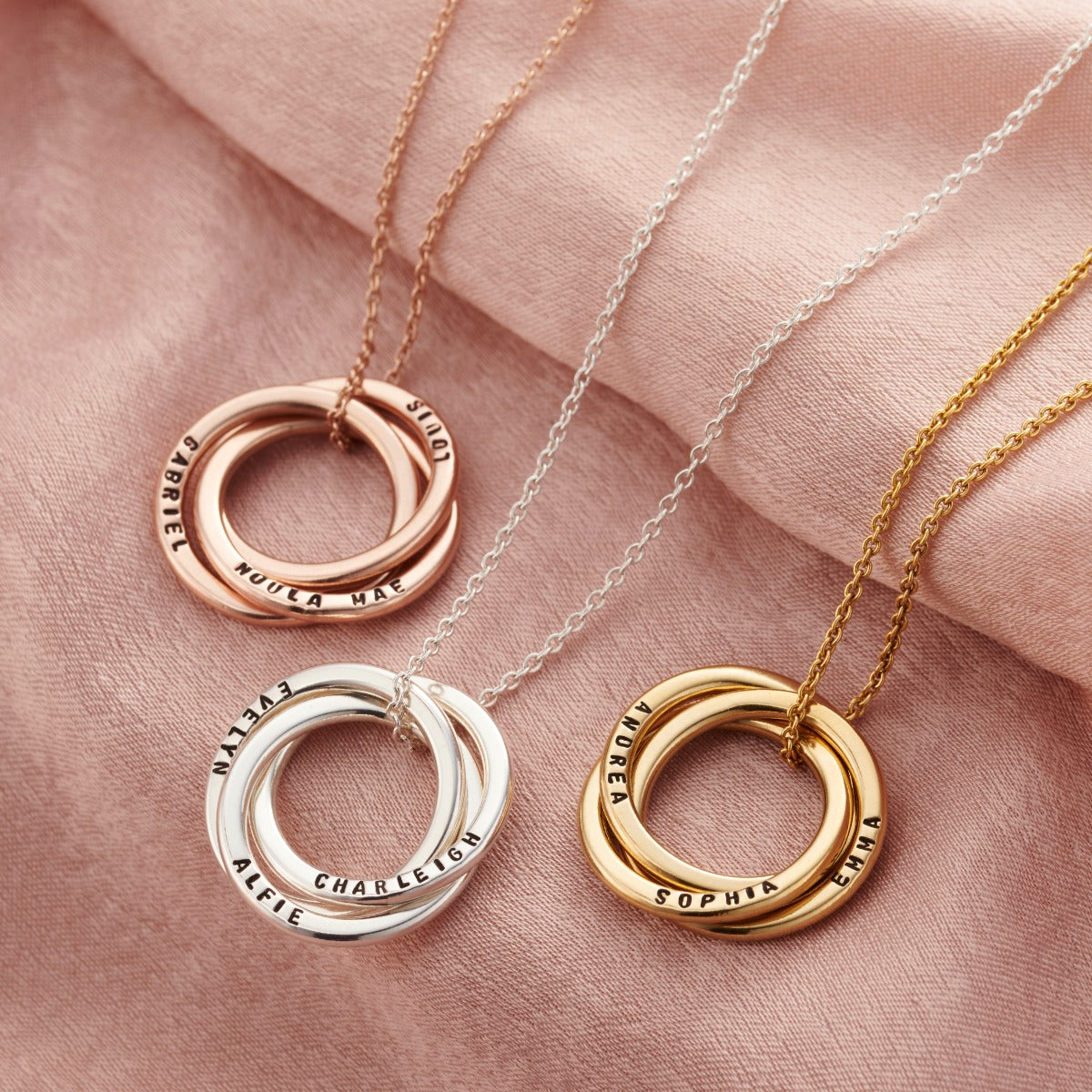 Personalised Russian Ring Necklace