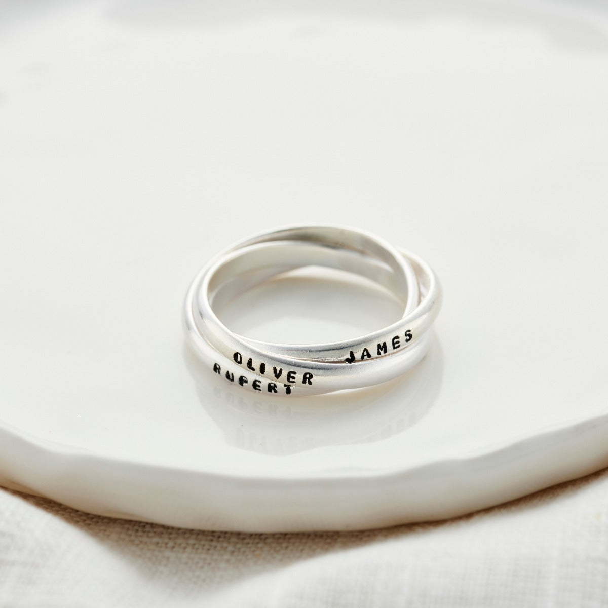 Personalised Russian Script Ring