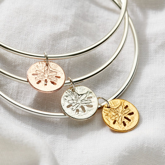 Personalised Sand Dollar Charm Bangle