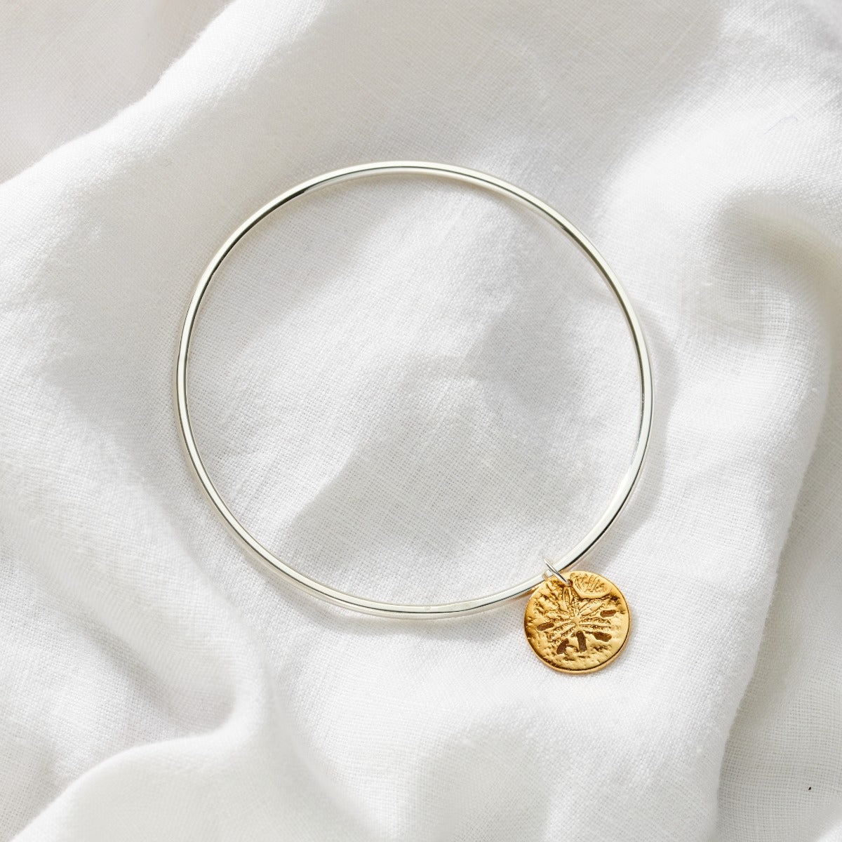 Personalised Sand Dollar Charm Bangle