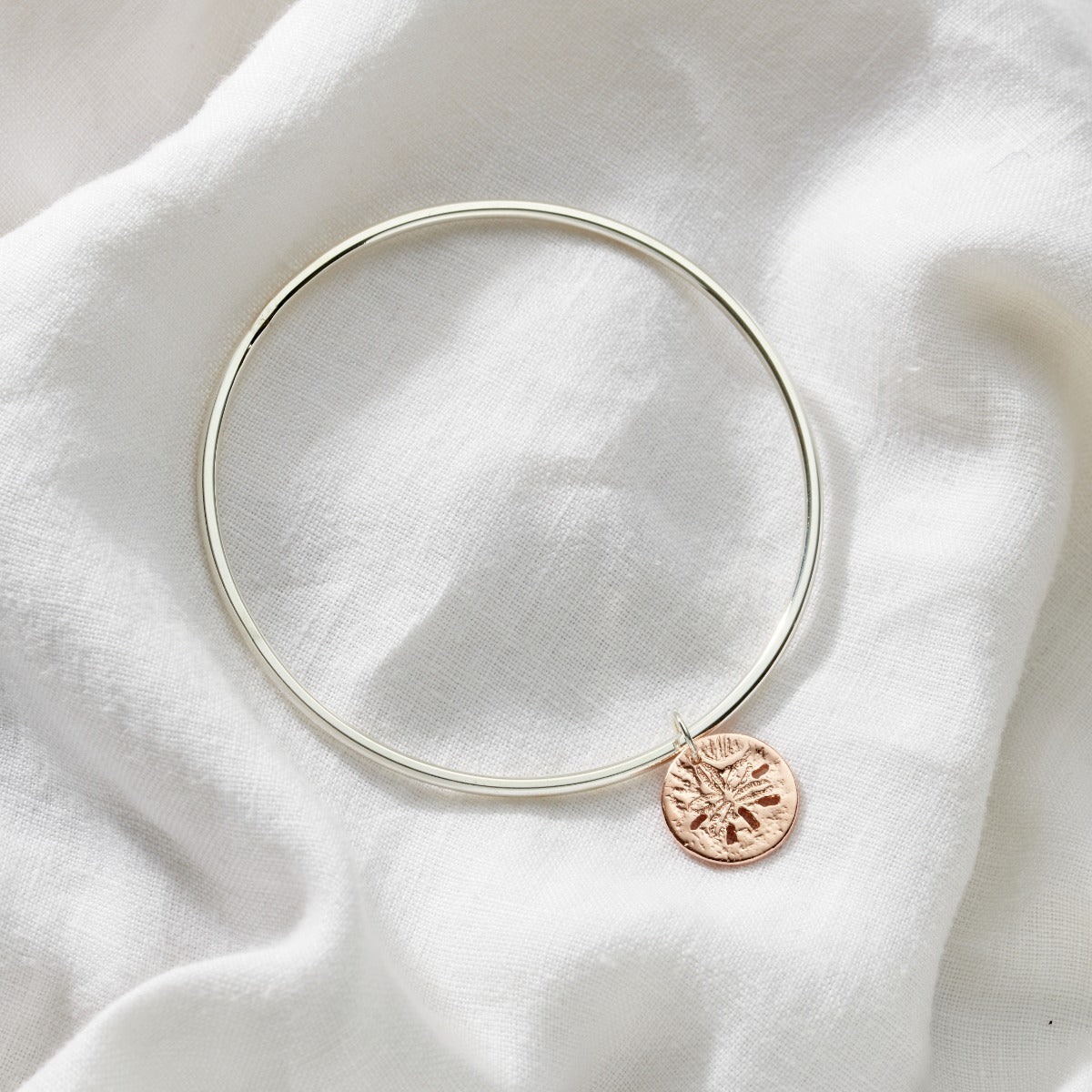 Personalised Sand Dollar Charm Bangle