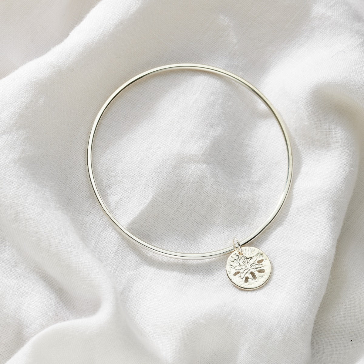 Personalised Sand Dollar Charm Bangle