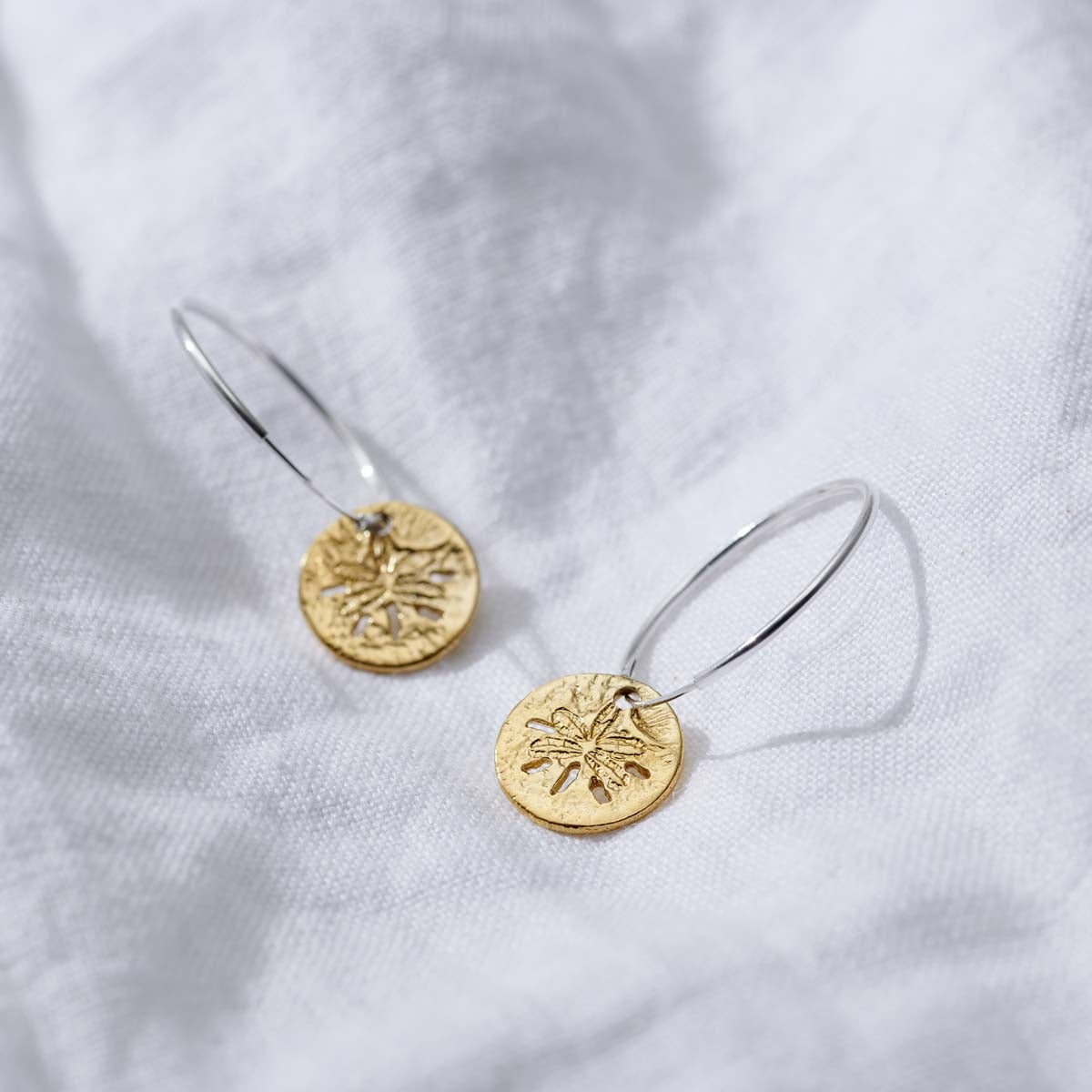 Sand Dollar Hoop Earrings