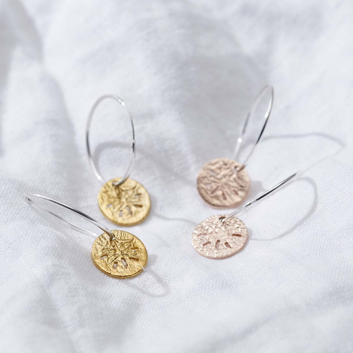 Sand Dollar Hoop Earrings