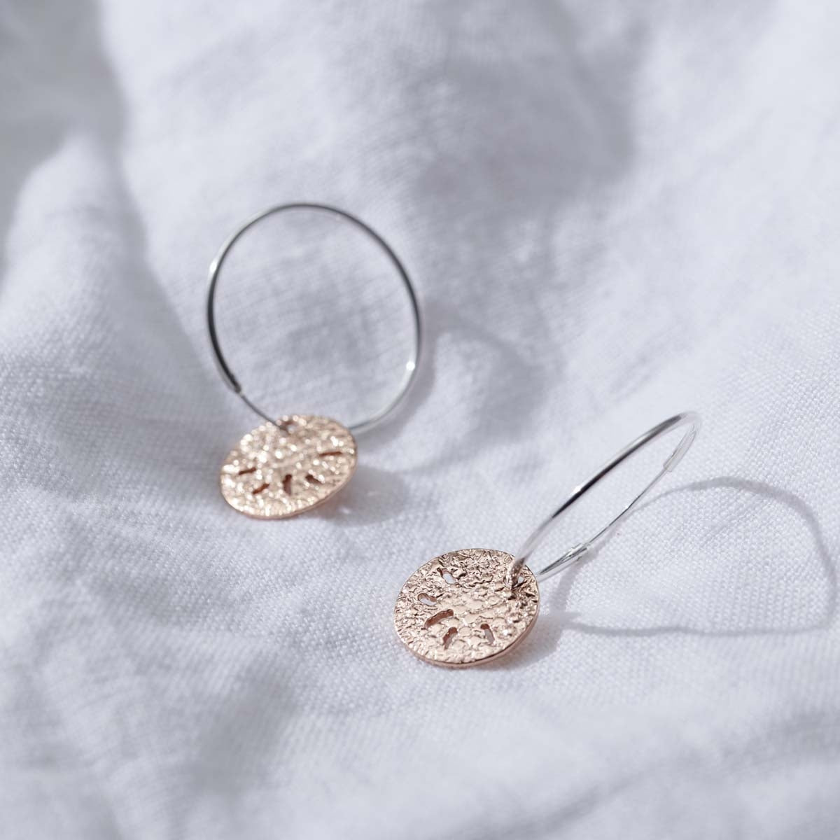 Sand Dollar Hoop Earrings