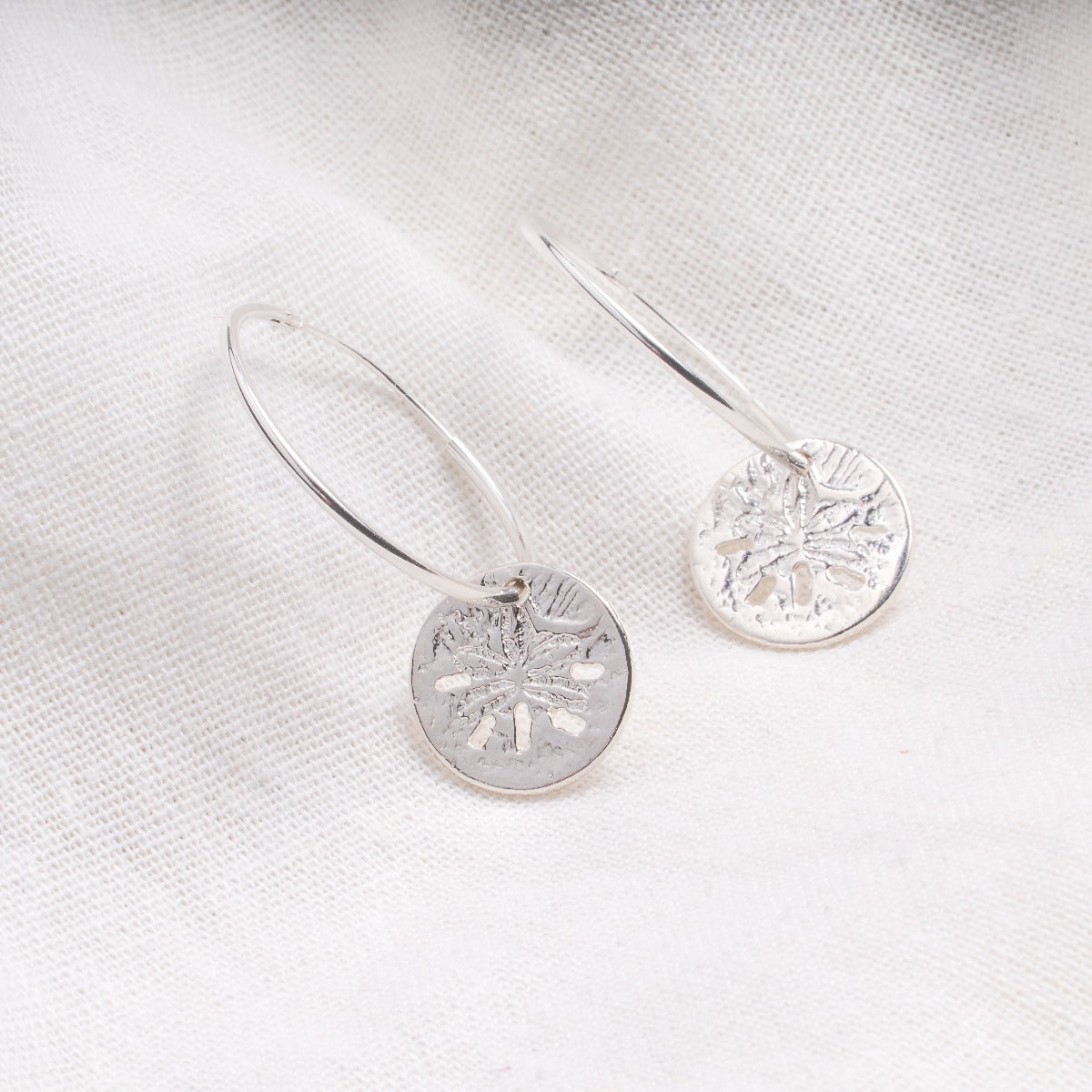 Sand Dollar Hoop Earrings