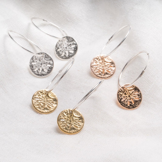 Sand Dollar Hoop Earrings