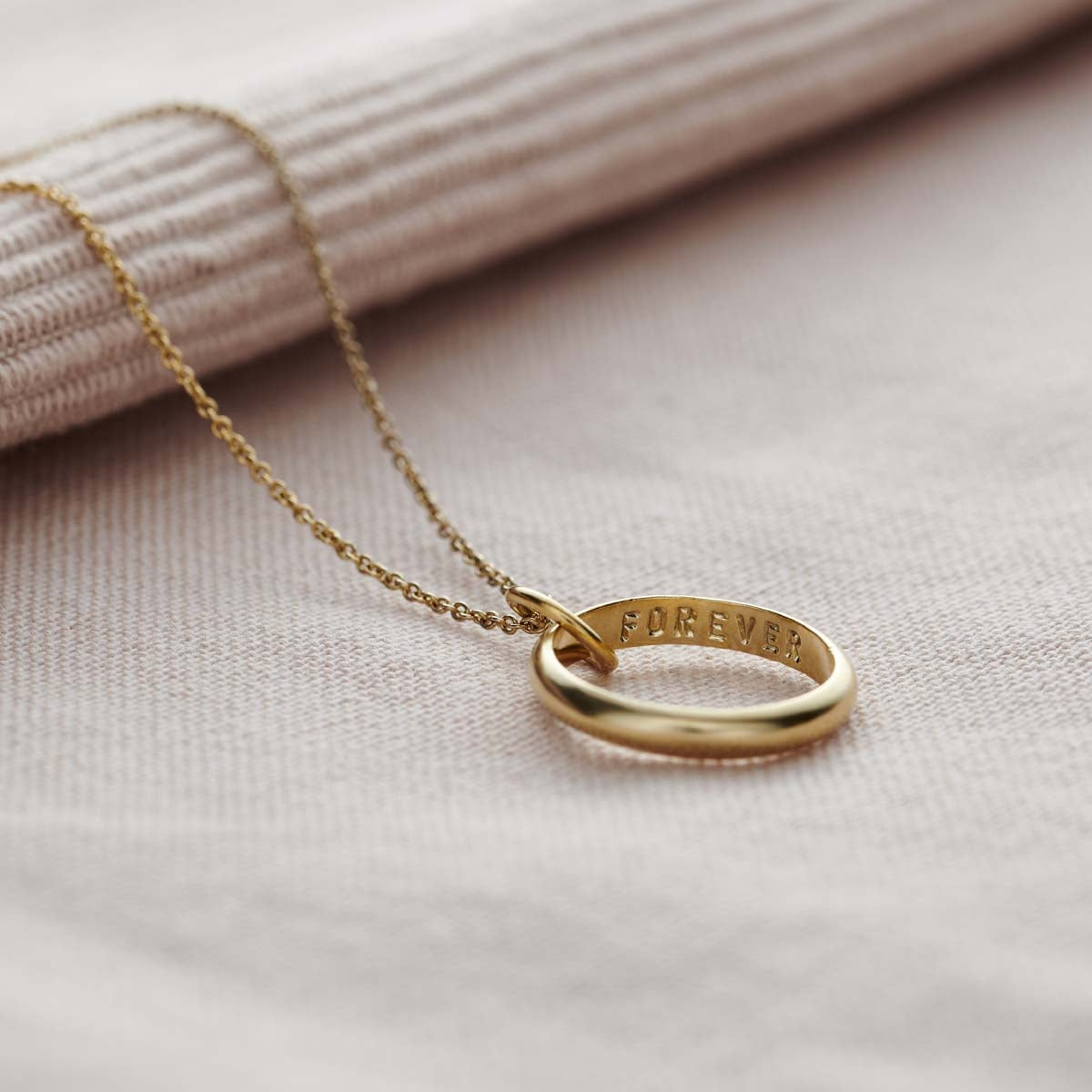 Personalised Secret Script Ring Necklace