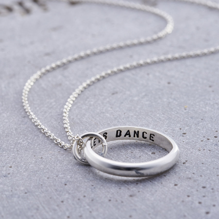 Personalised Secret Script Ring Necklace