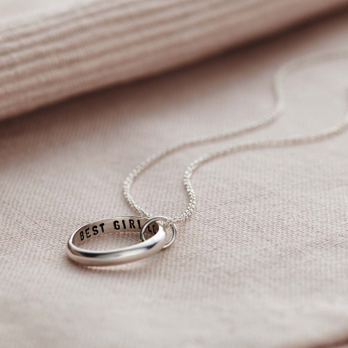 Personalised Secret Script Ring Necklace