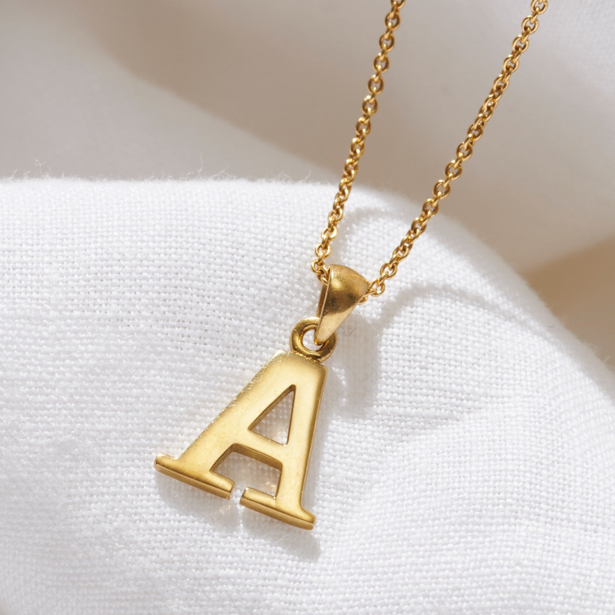 Serif Initial Letter Necklace