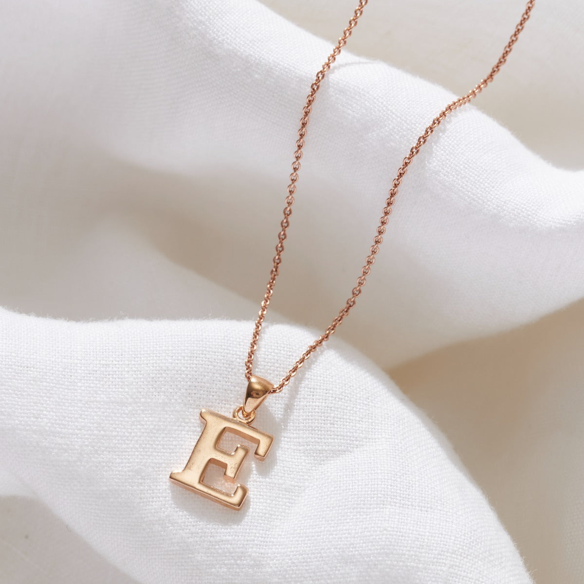 Serif Initial Letter Necklace