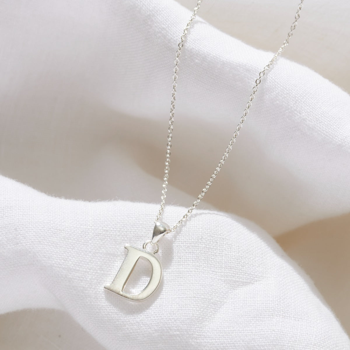 Serif Initial Letter Necklace