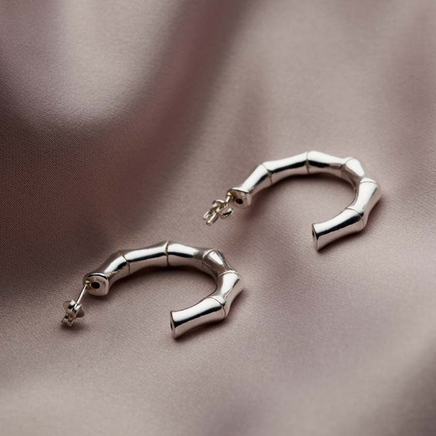 Bamboo Hoop Earrings