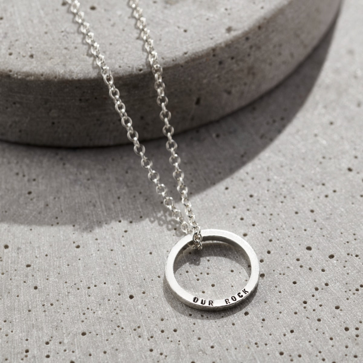 Personalised Men's Quote Circle Necklace