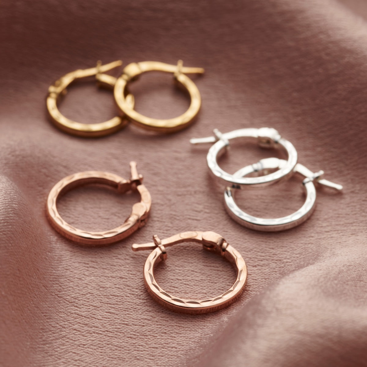 Textured Hoop Earrings