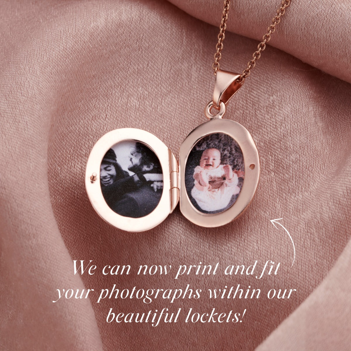 Small Personalised Oval Locket Necklace