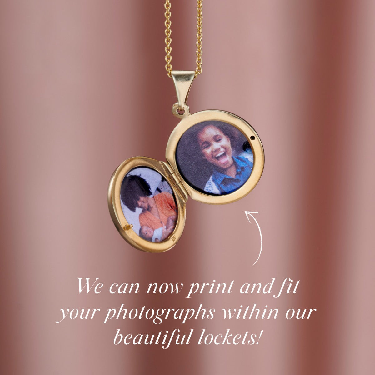 Personalised Small Round Locket Necklace