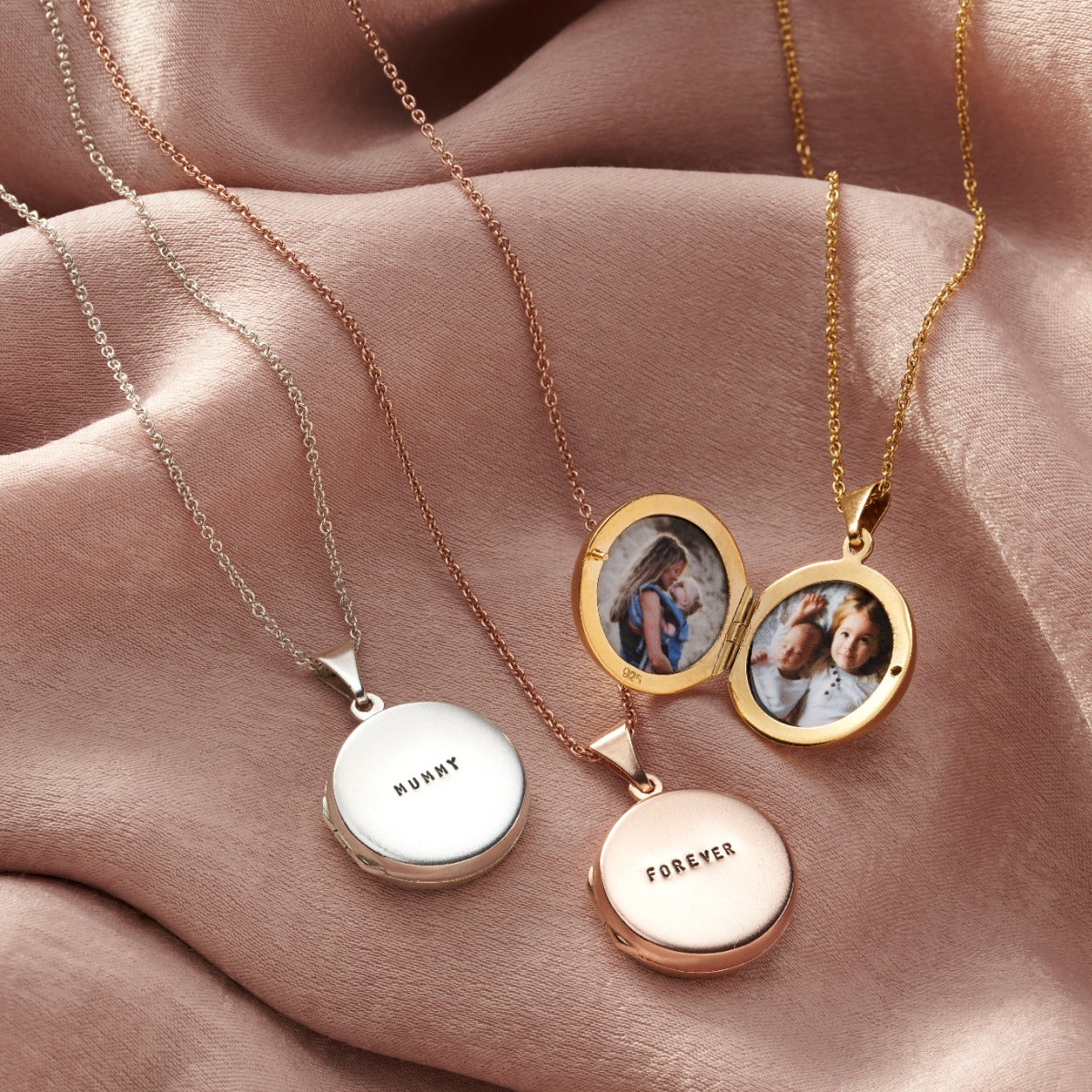 Personalised Small Round Locket Necklace