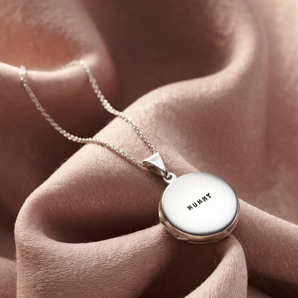 Personalised Small Round Locket Necklace