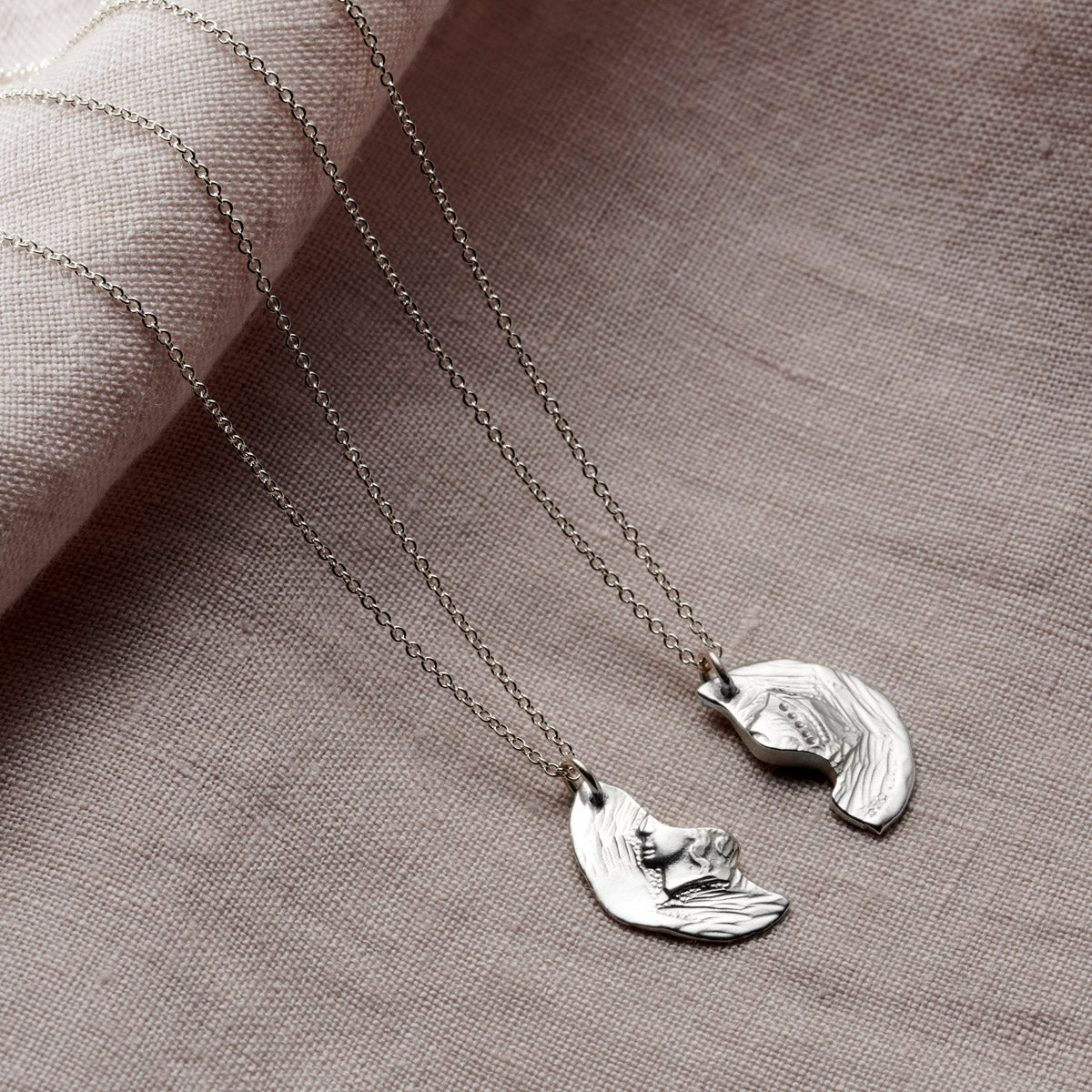 Split Coin Personalised Friendship Necklace Set