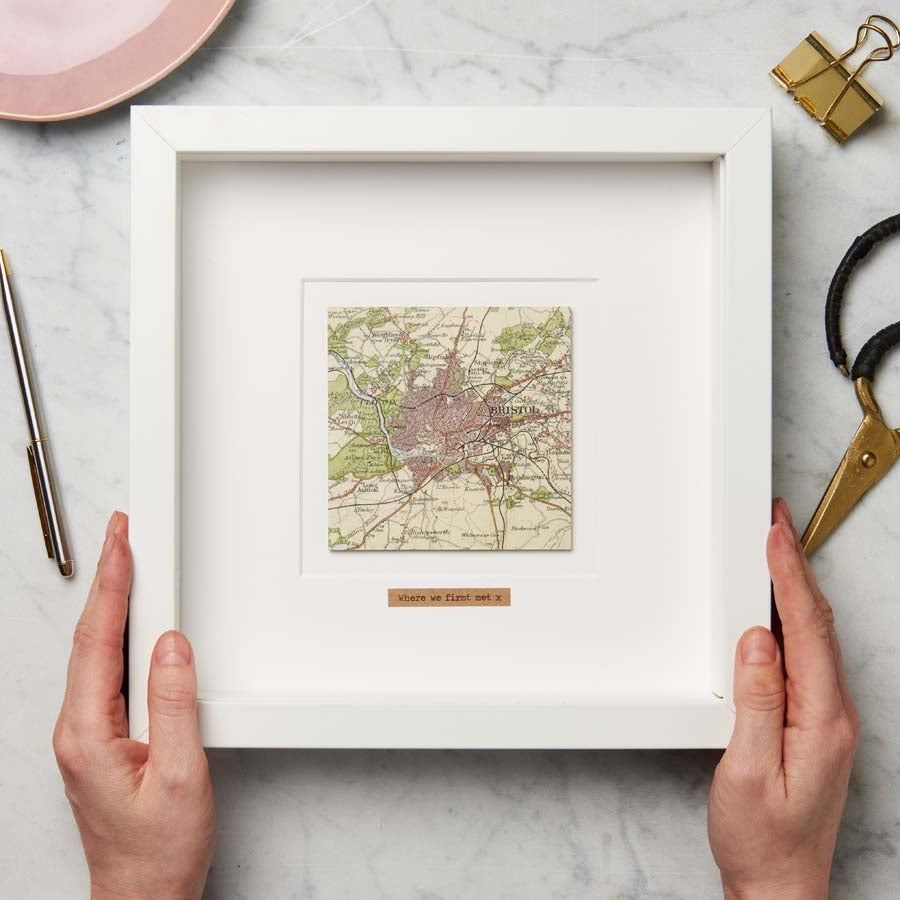 Personalised Single Square Map Picture