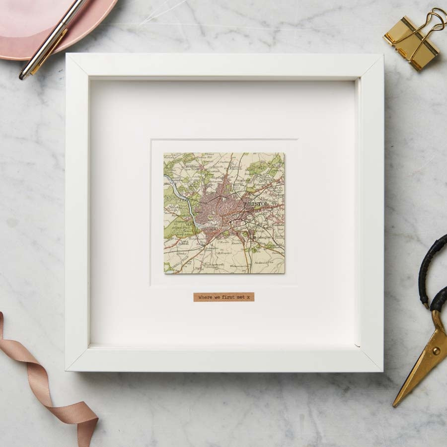 Personalised Single Square Map Picture