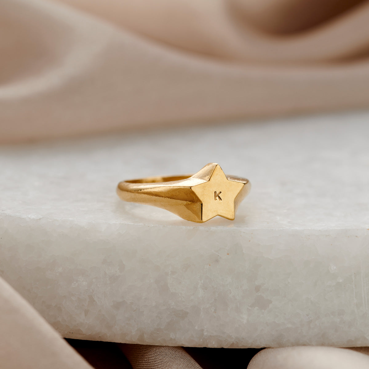 Personalised Star Signet Ring