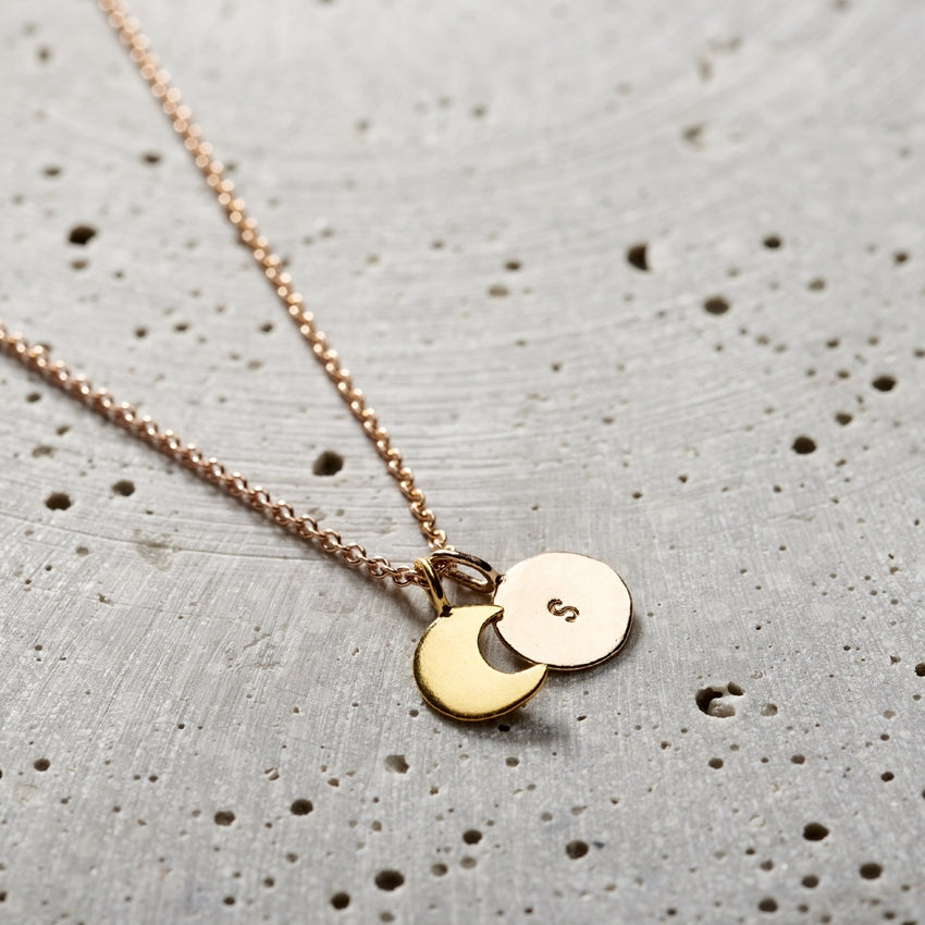 Personalised Sun & Moon Necklace