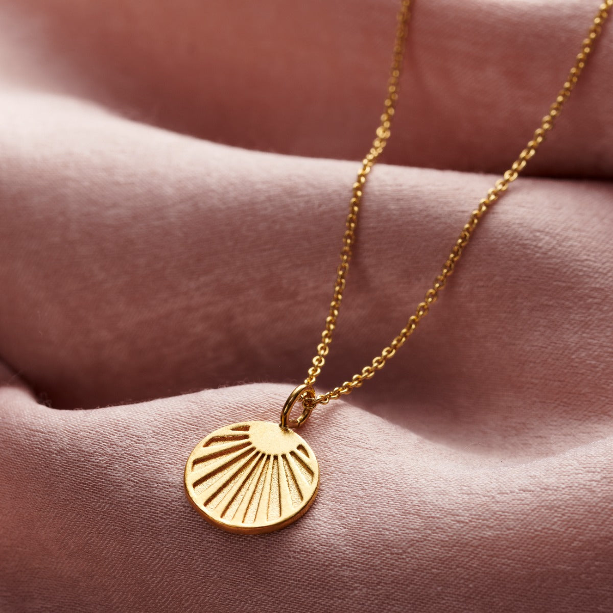 Personalised Sunburst Disc Necklace