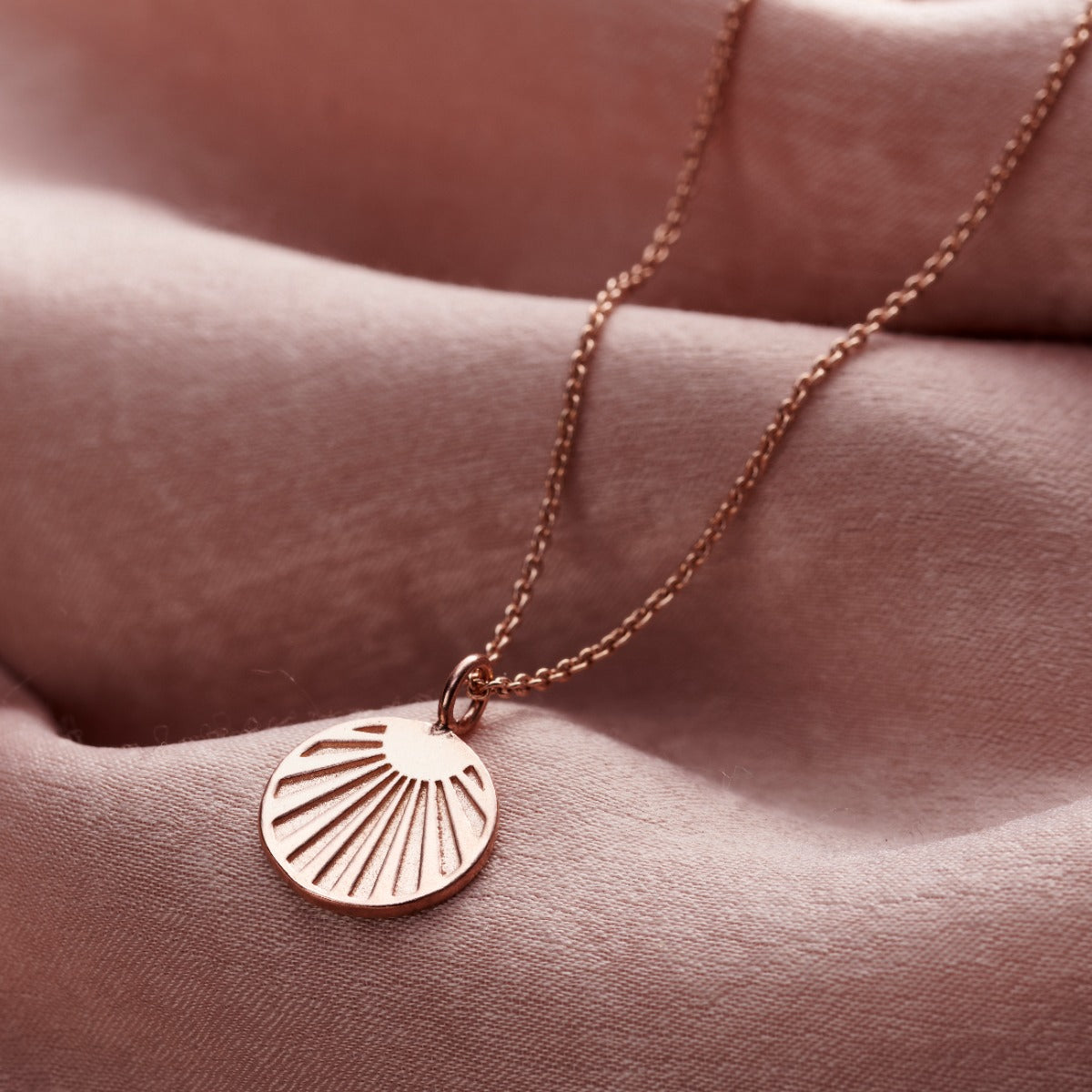 Personalised Sunburst Disc Necklace