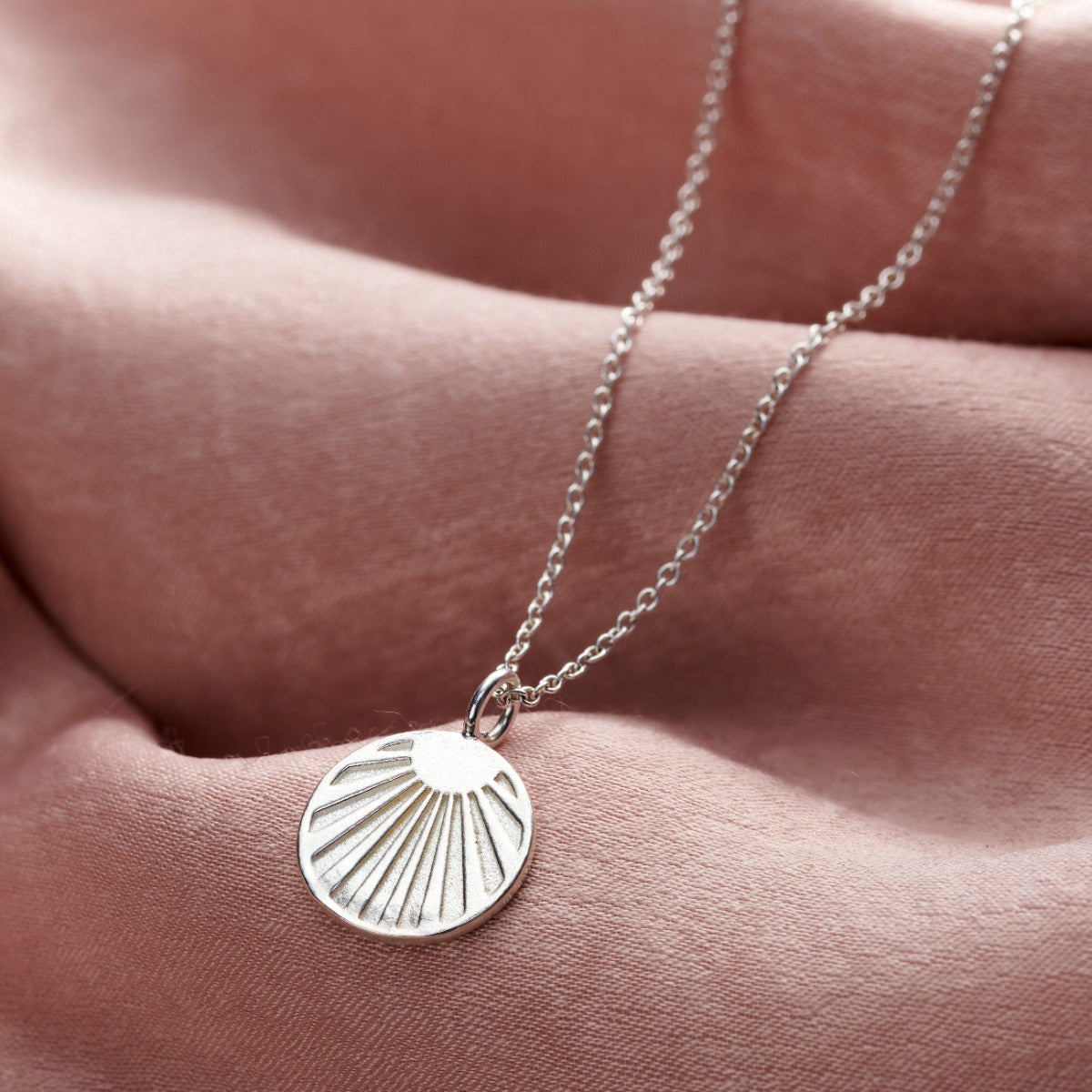 Personalised Sunburst Disc Necklace